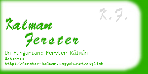 kalman ferster business card